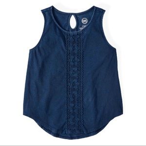 Wonder Nation Crochet Front Hi-Lo Tank Top XXL 18